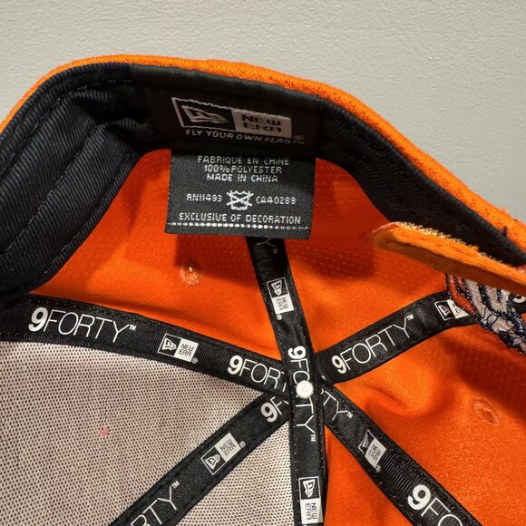 NWT New Era 9Forty Hat Denver Broncos NFL Embroidered Orange Adjustable Football - Picture 8 of 10